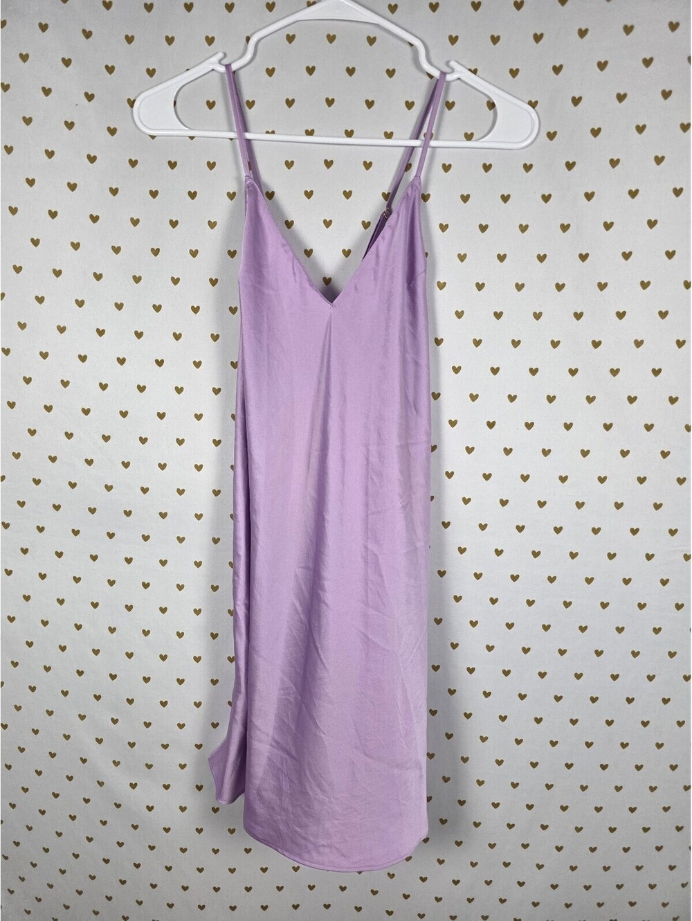 Victorias Secret Purple Strappy XS Satin Slip Dress Nightie Lingerie